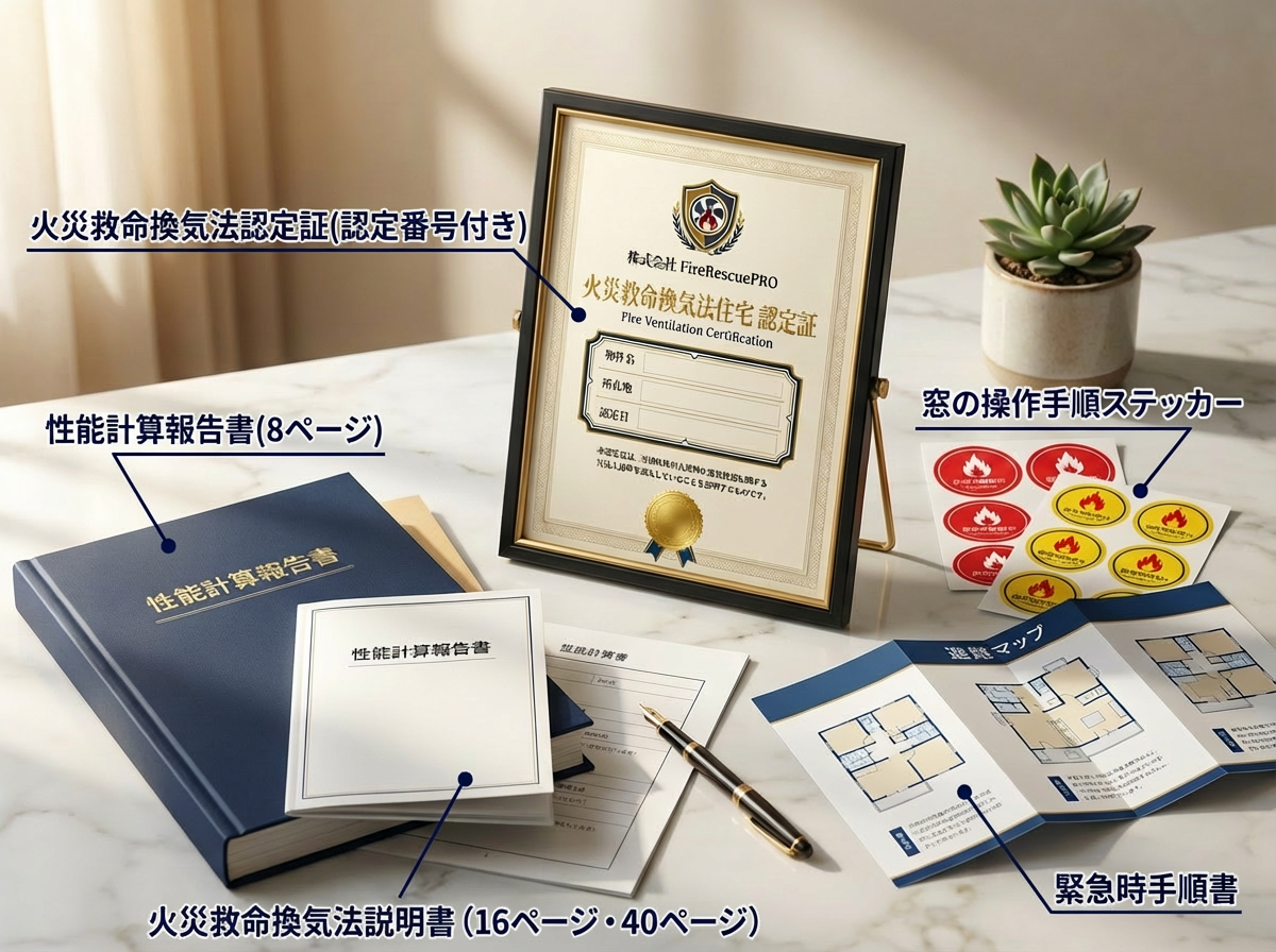 火災救命換気法 交付物一式