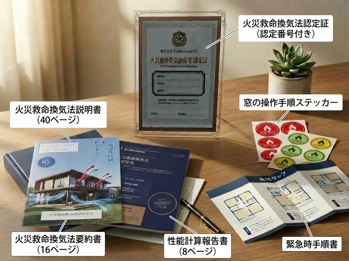 火災救命換気法 交付物一式